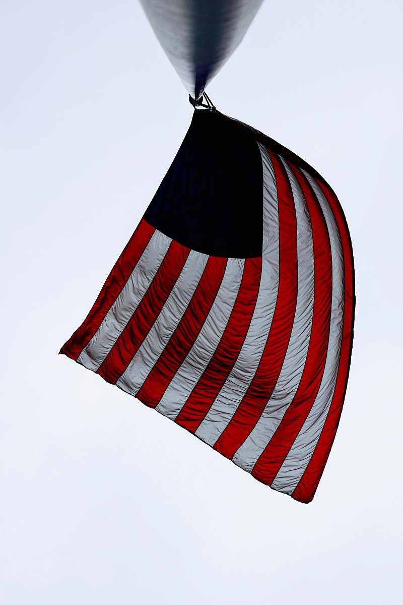 usa United State of America Flag on black metal post during daytime flag